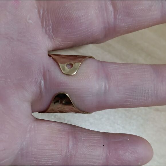 Vintage golden hammered druzy cuff ring - Picture 8 of 10